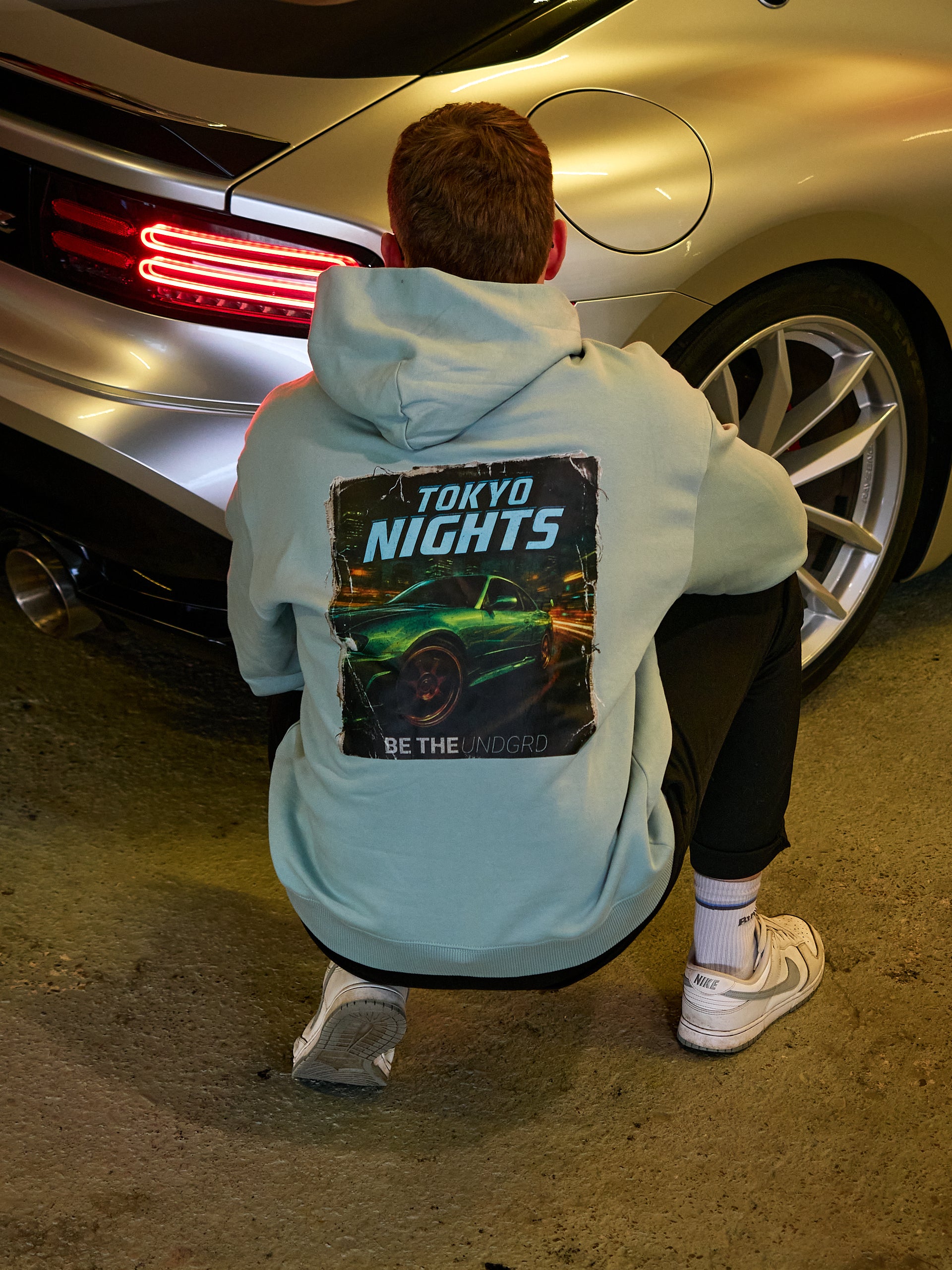 TOKYO NIGHTS Oversized Hoodie BE THE UNDGRD