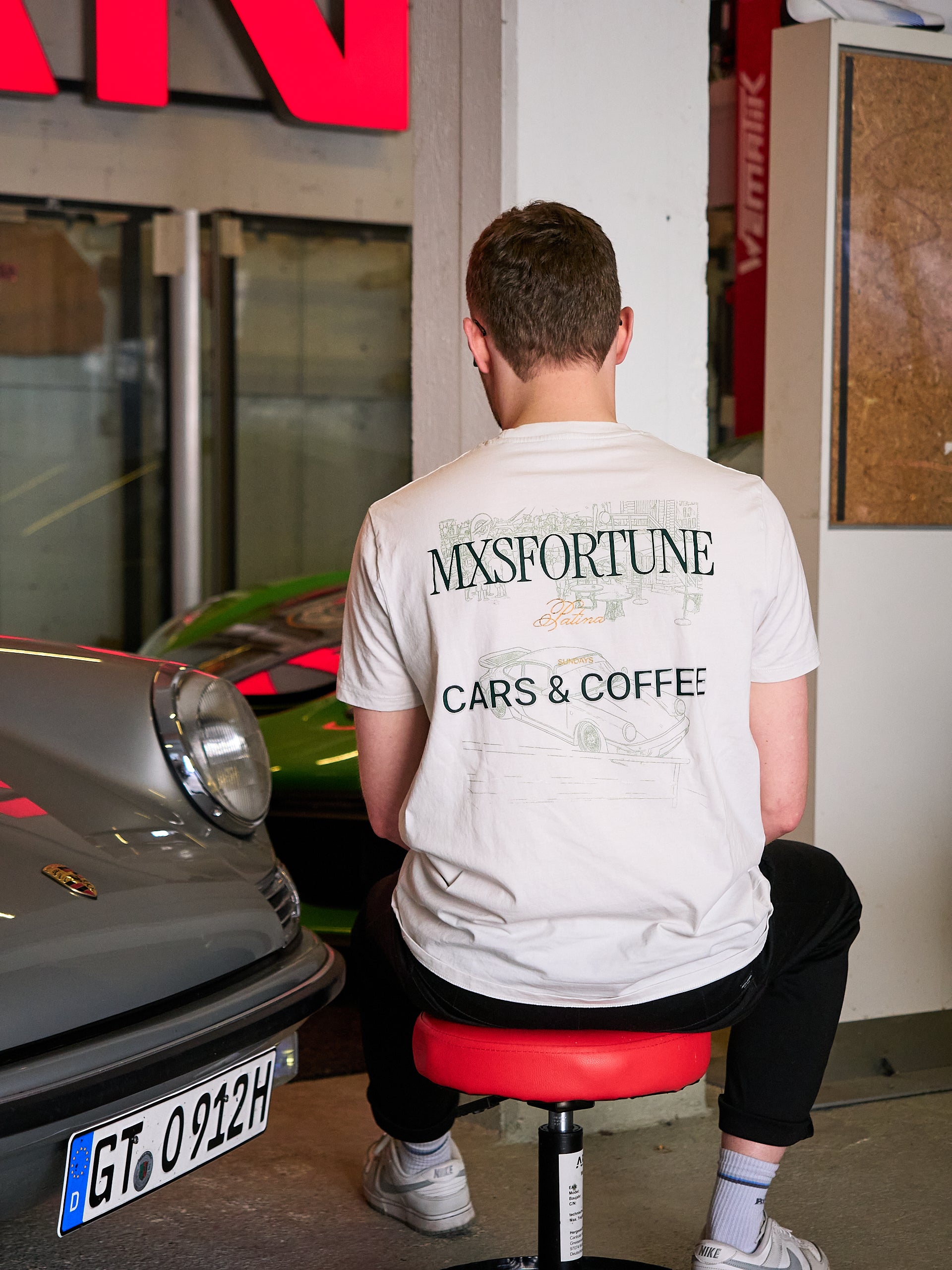 PATINA Oversized Shirt Cars & Coffee