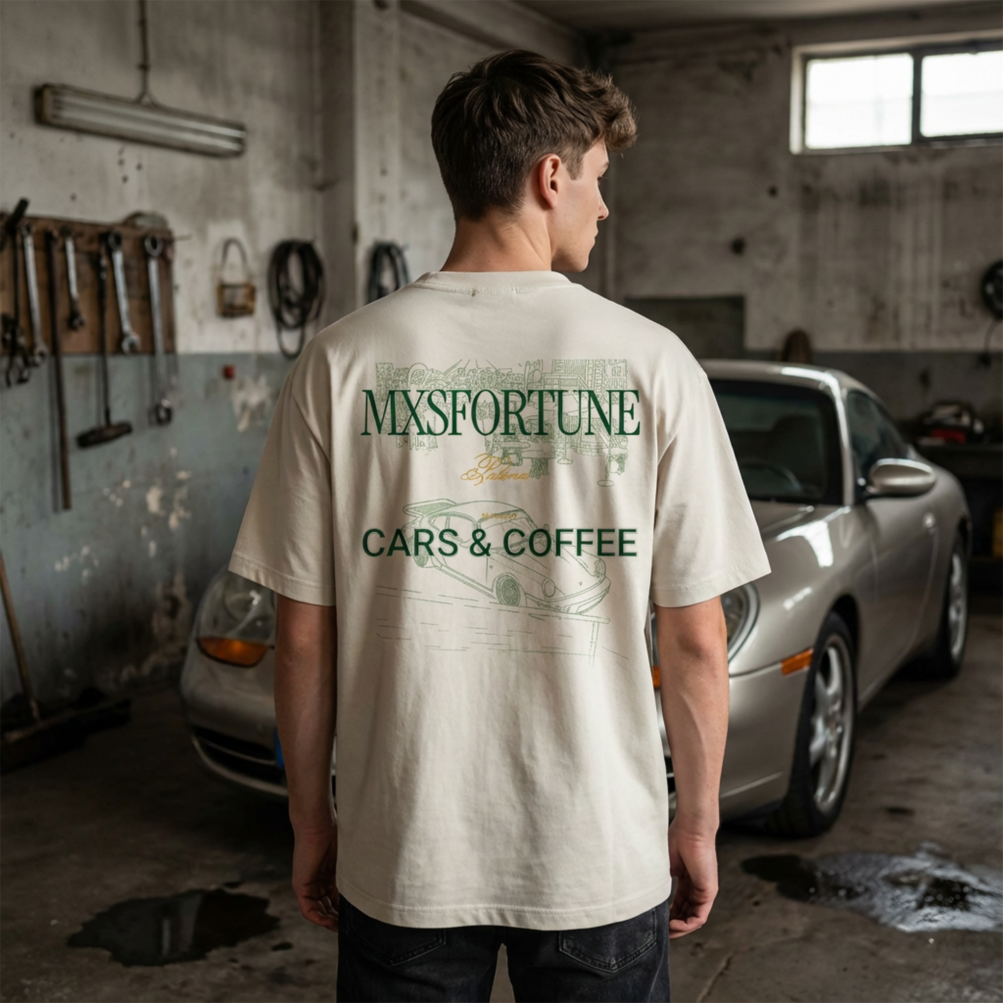 PATINA Oversized Shirt Cars & Coffee