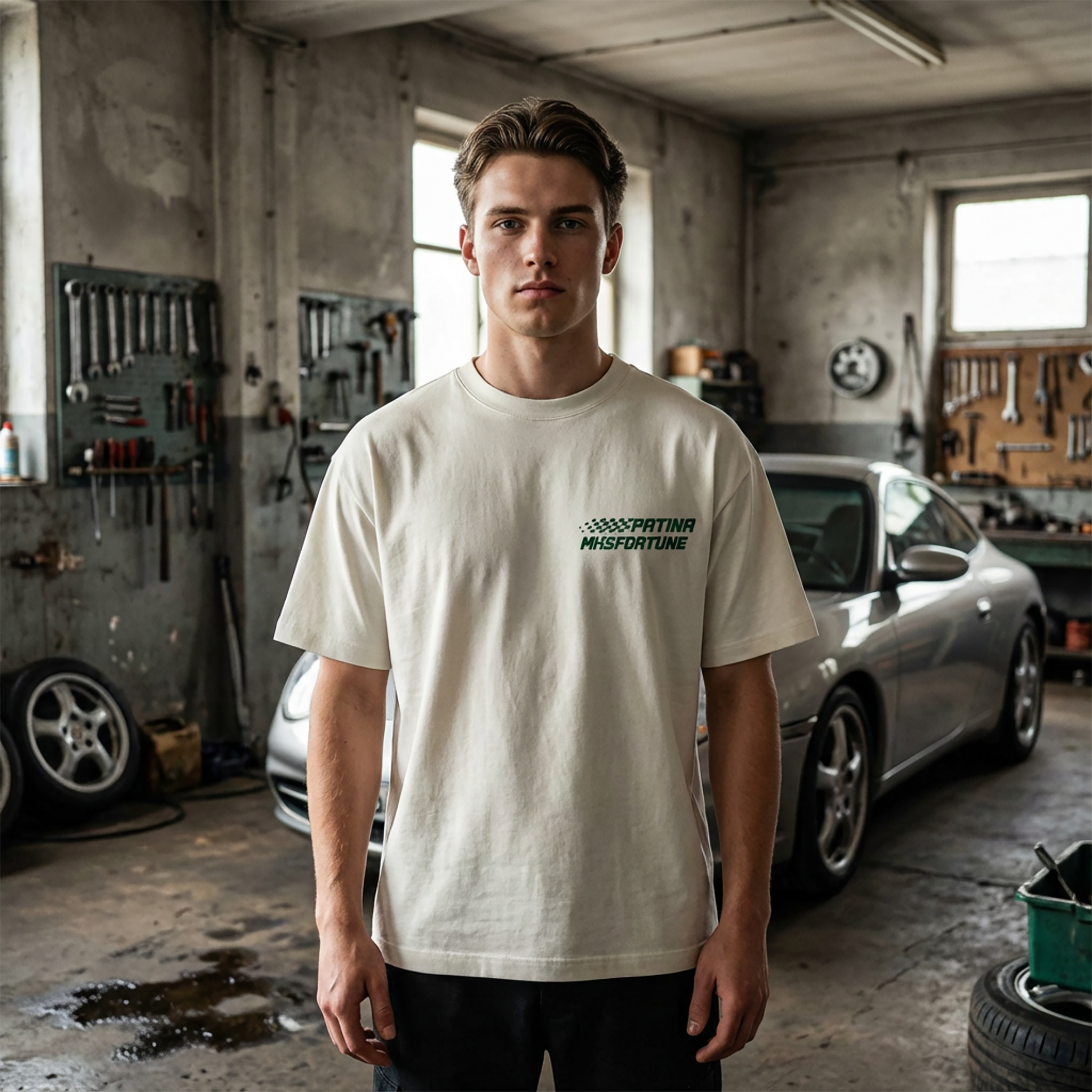 PATINA Oversized Shirt Cars & Coffee