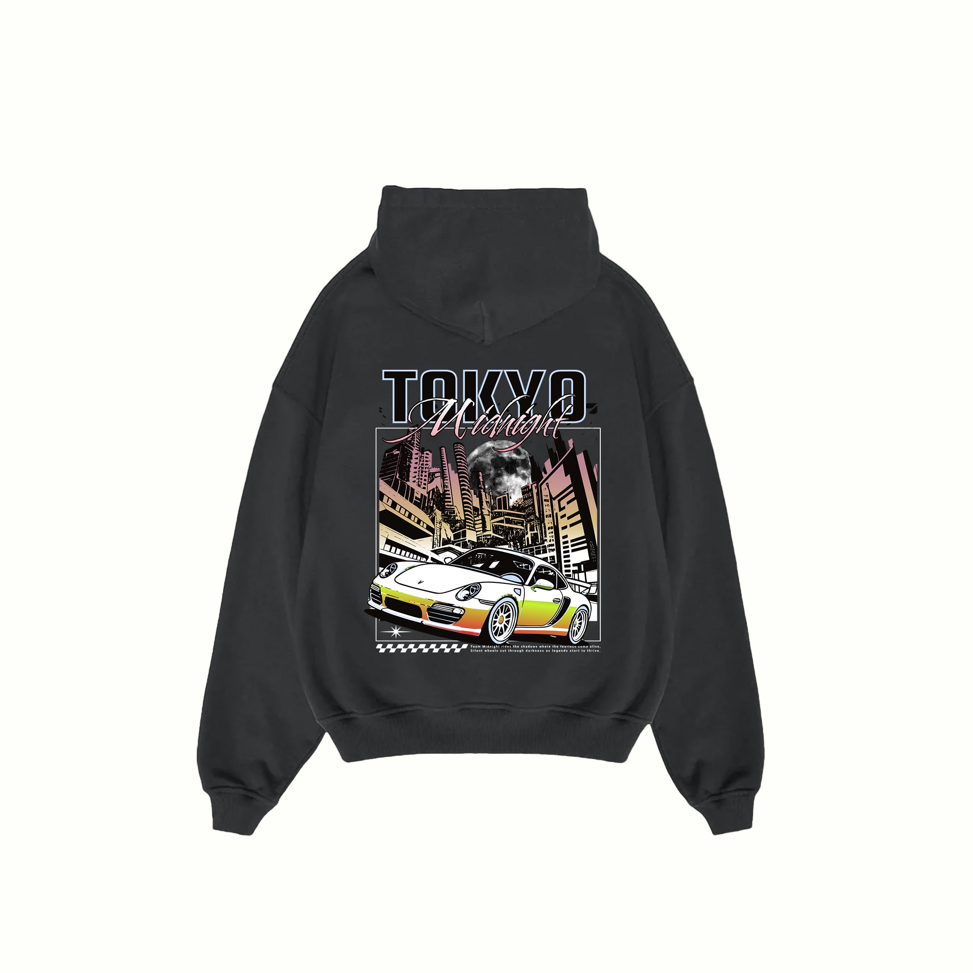 TOKYO NIGHTS Oversized Hoodie Midnight